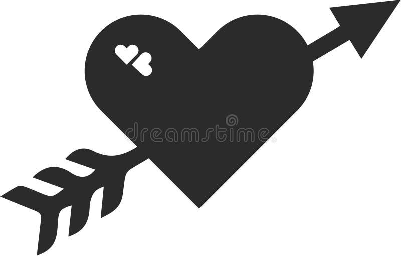 corazon con flechas de amor sutiles